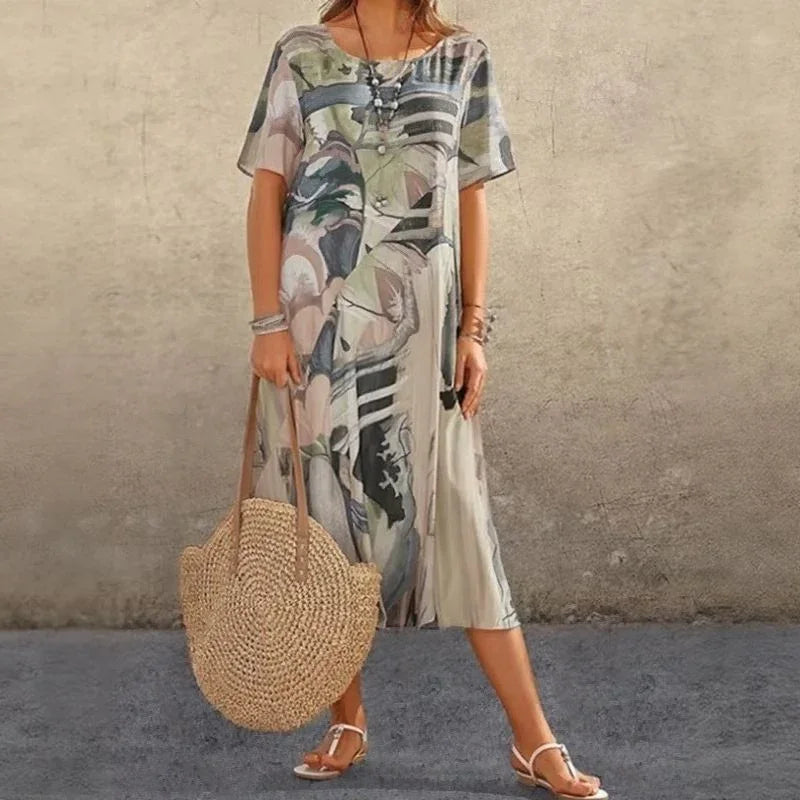 Grace | Dress in Contemporary Abstract Print