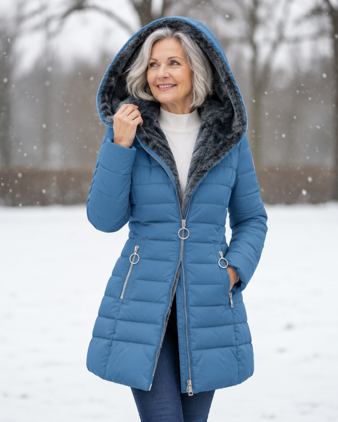 Lucette | Fleece-Lined Quilted A-Line Coat