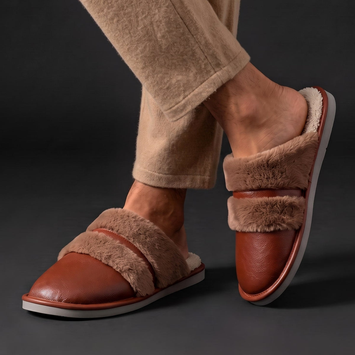 Milano | Men's Cozy Faux-Fur Slippers