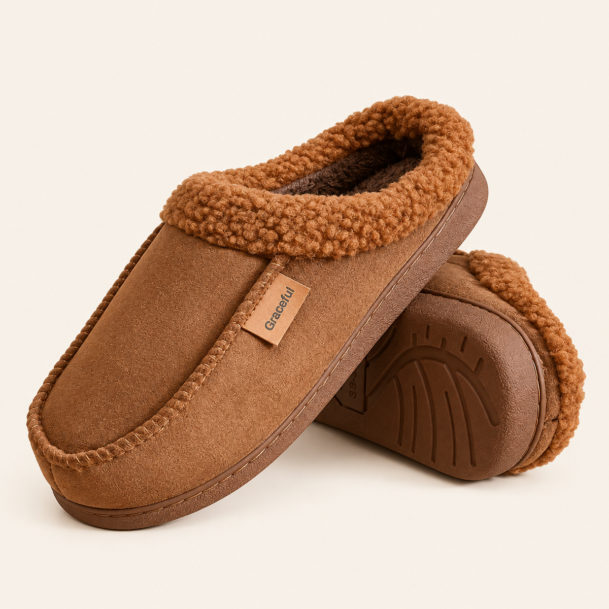 Aurora | Cozy Teddy-Collar Slippers