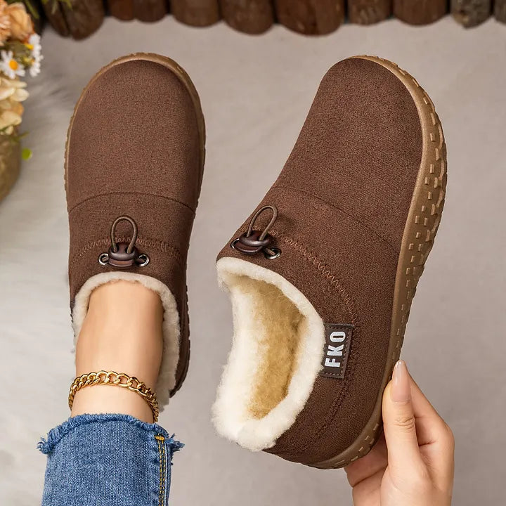 Kamira | Cozy Faux-Fur Lined Slip-On Shoes