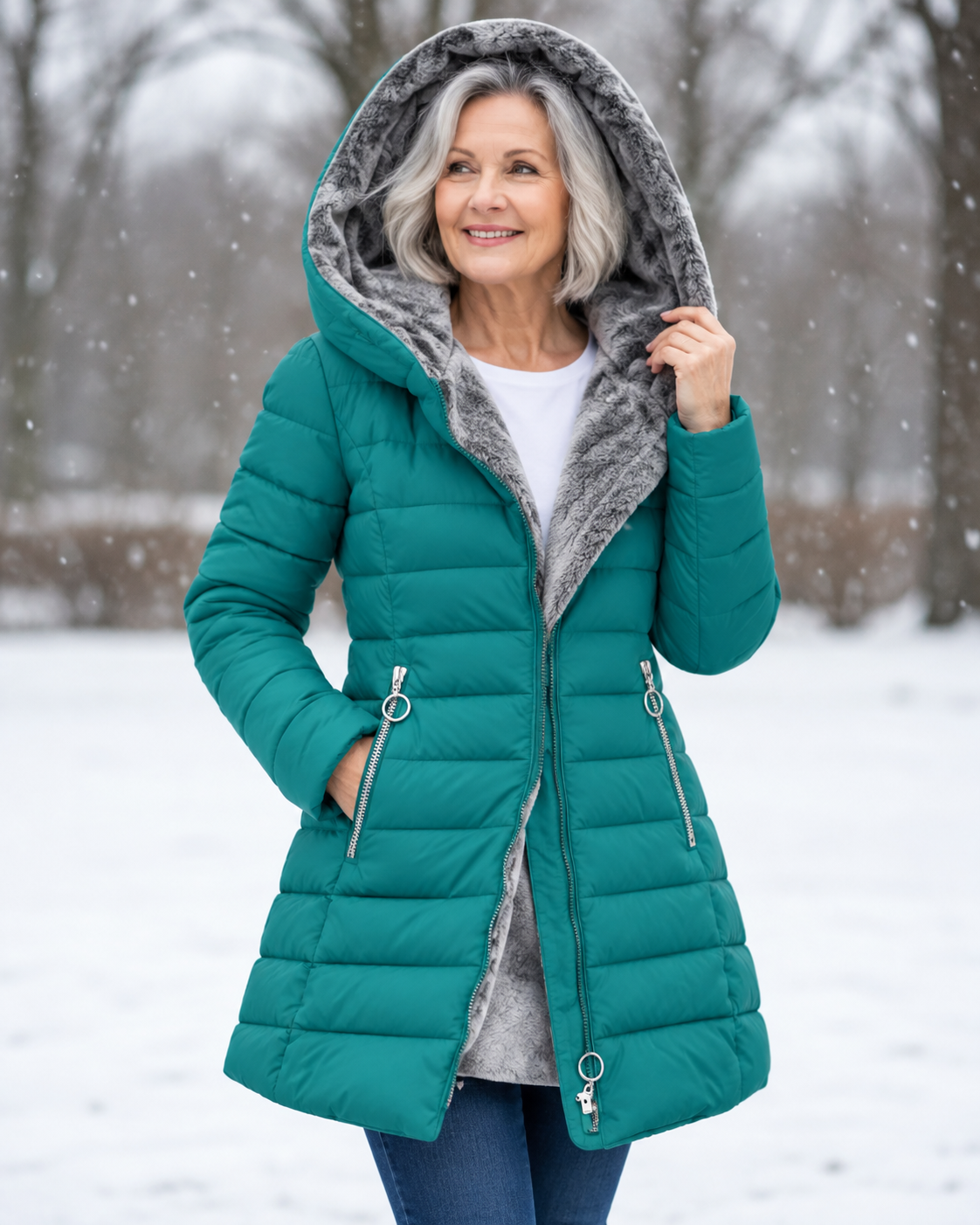 Lucette | Fleece-Lined Quilted A-Line Coat
