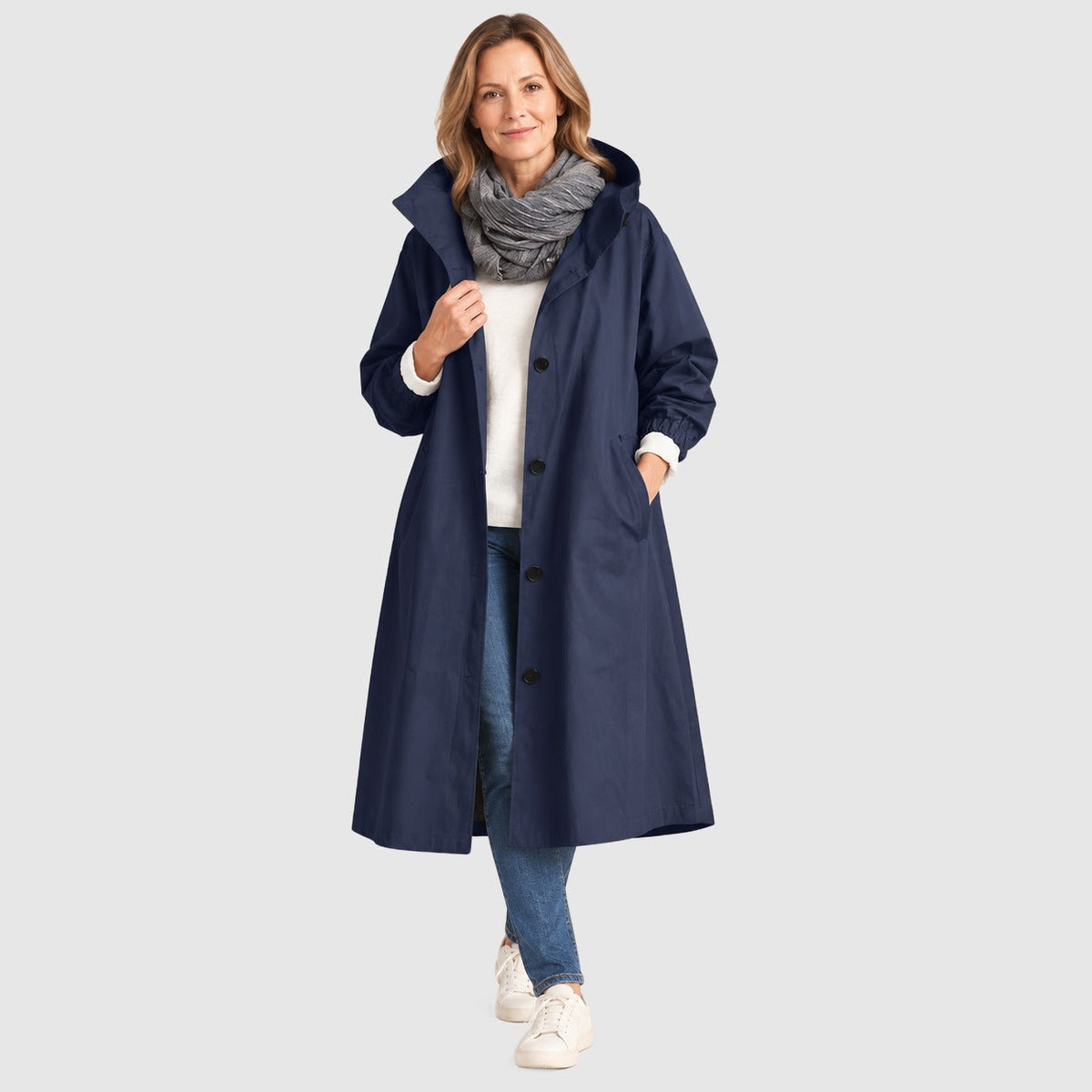 Gisèle | Elegant Hooded Trench Coat