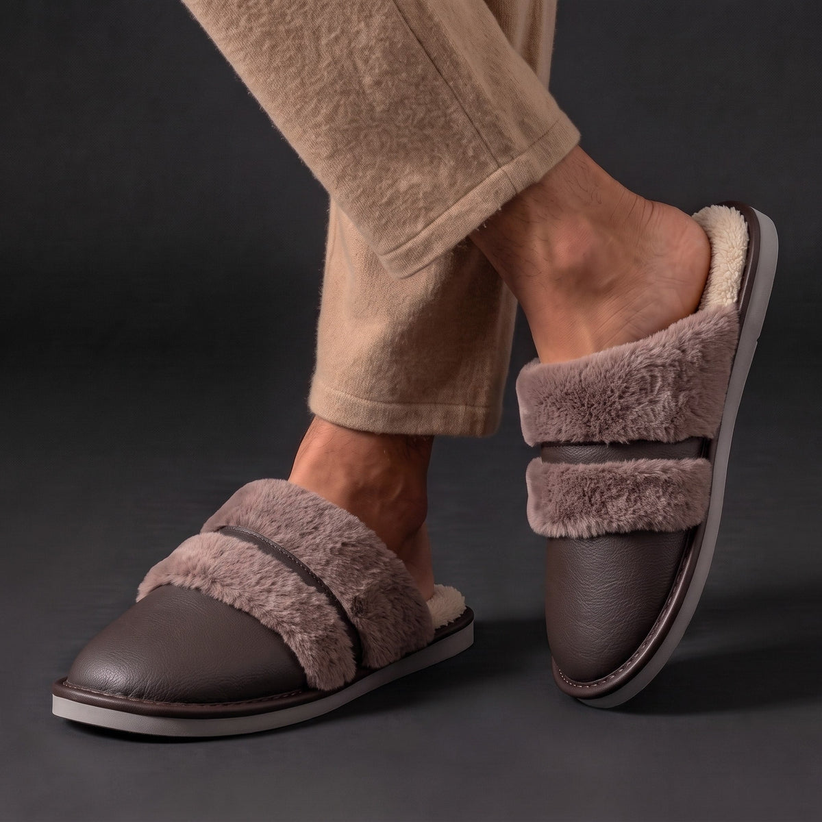 Milano | Men's Cozy Faux-Fur Slippers