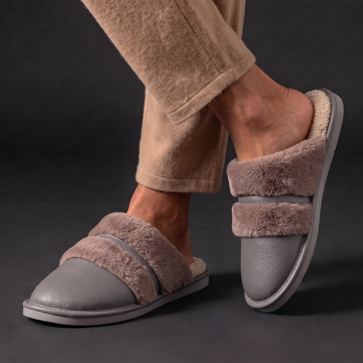 Milano | Men's Cozy Faux-Fur Slippers