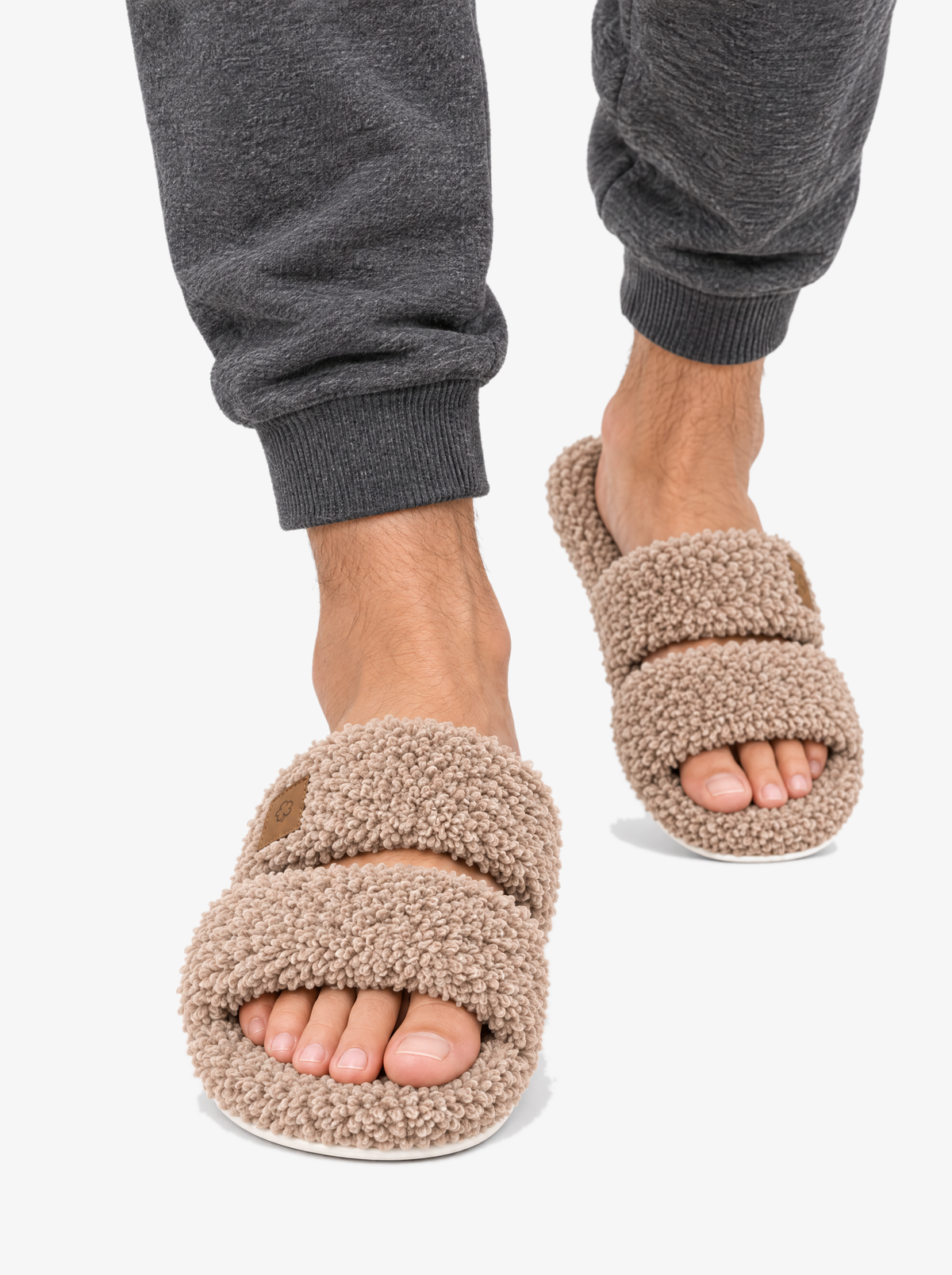 Nola | Two-Strap Teddy Slide Slippers
