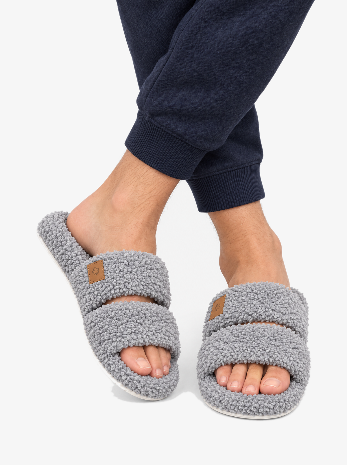 Nola | Two-Strap Teddy Slide Slippers