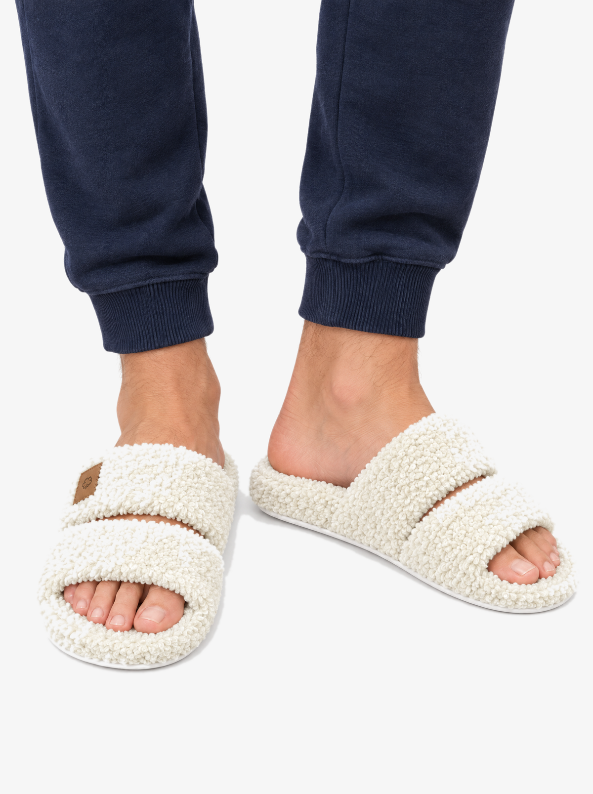 Nola | Two-Strap Teddy Slide Slippers