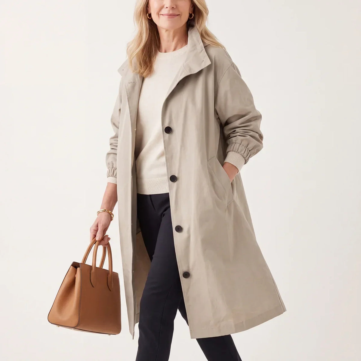Gisèle | Elegant Hooded Trench Coat