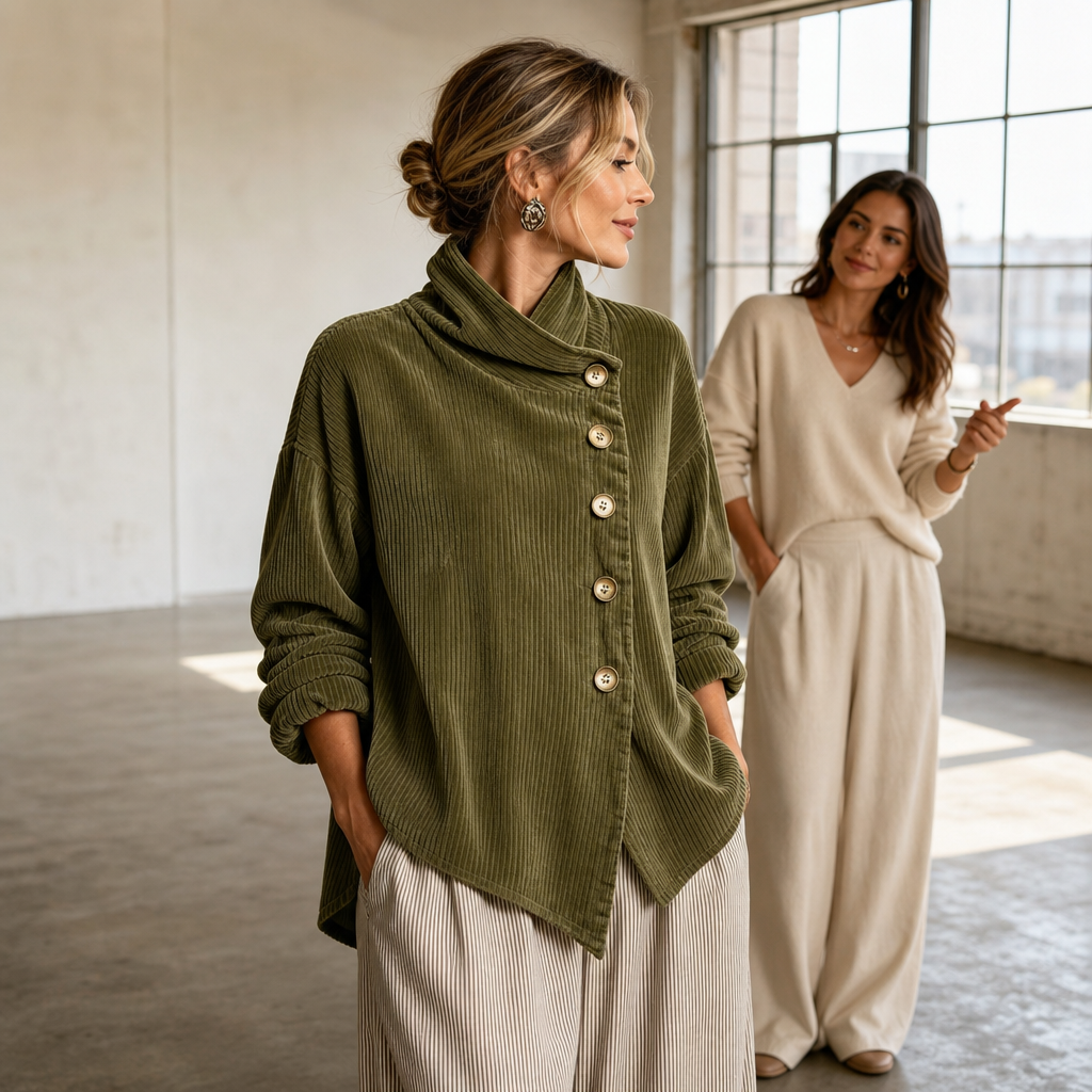 Olivia | The Corduroy Button-Up Top