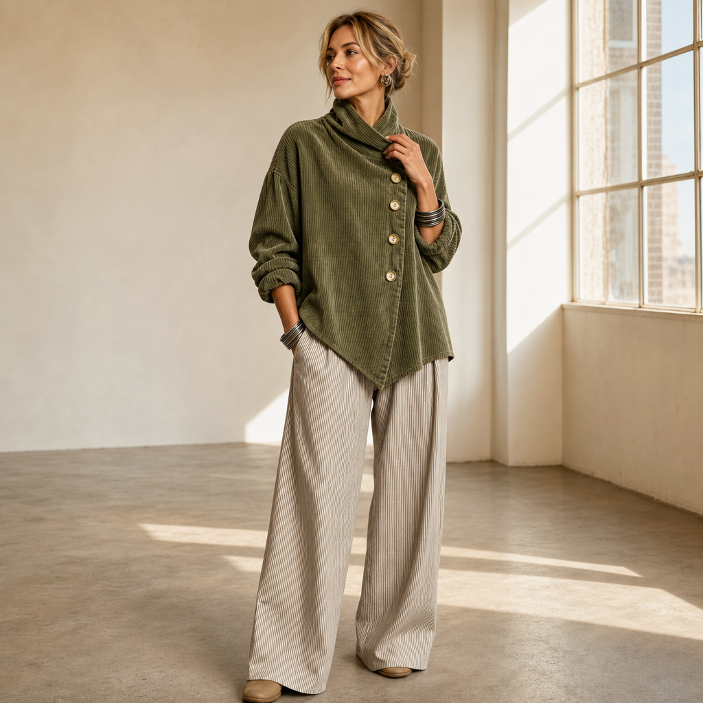 Olivia | The Corduroy Button-Up Top