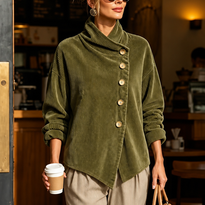 Olivia | The Corduroy Button-Up Top