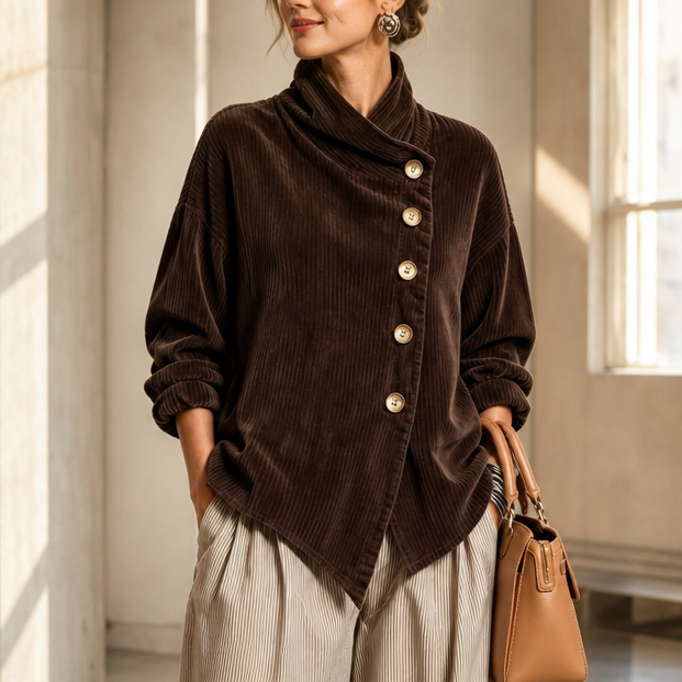 Olivia | The Corduroy Button-Up Top